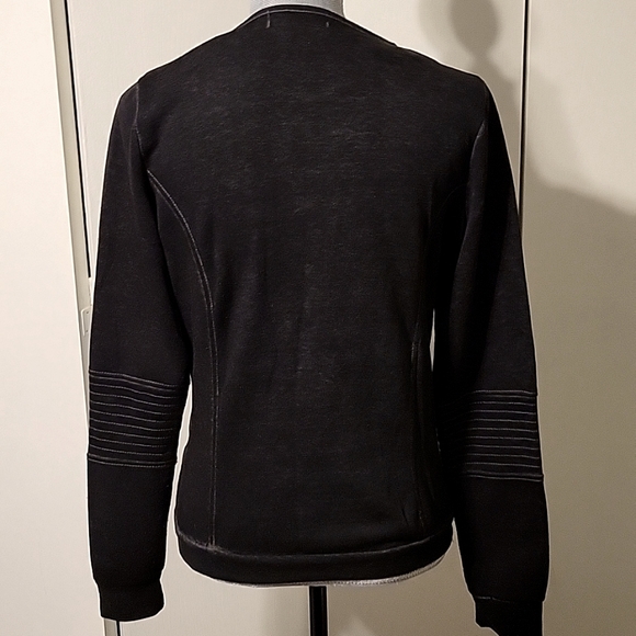 Cyrus lightweight black mineral wash moto jacket - Picture 5 of 8